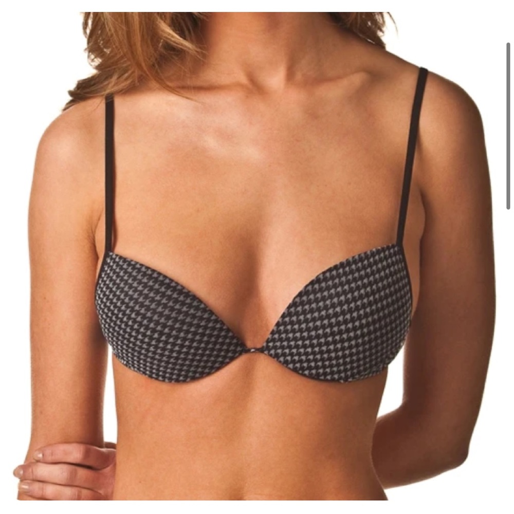 Itty Bitty Bra Removable Pad Bra - Houndstooth (Navy)